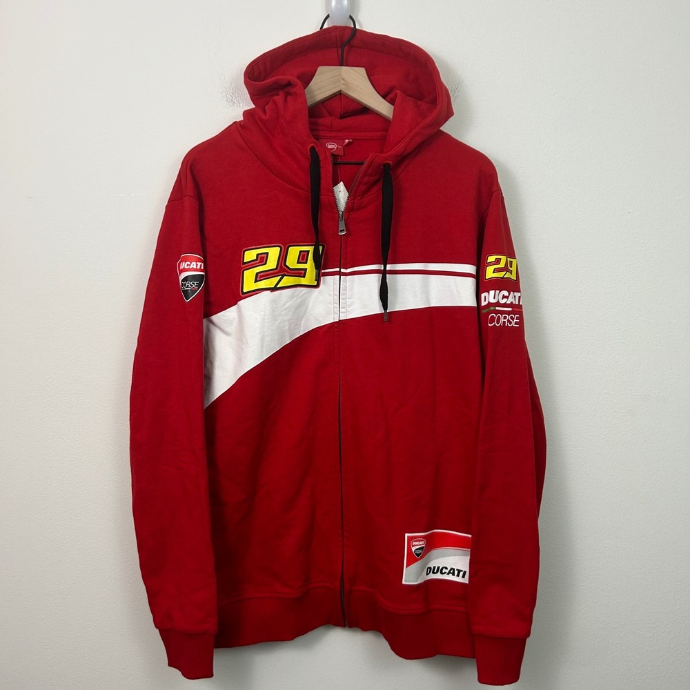 Ducati Corse Sweatshirt Size XL Zip Hoodie Andrea Iannone #29 Moto‎ Gp New
